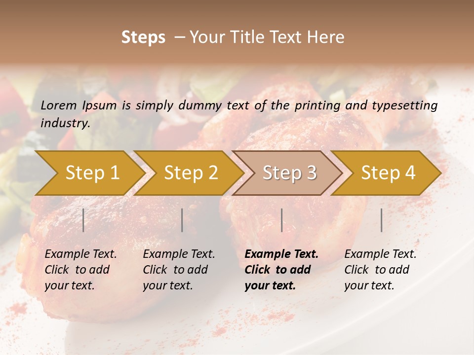 Garnish Fried Plate PowerPoint Template
