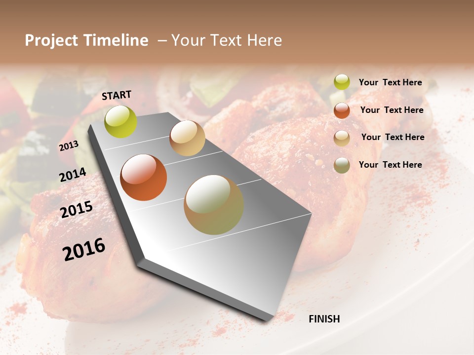 Garnish Fried Plate PowerPoint Template