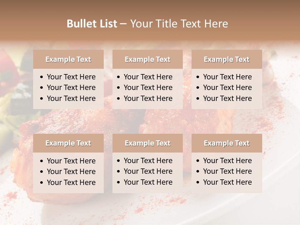 Garnish Fried Plate PowerPoint Template