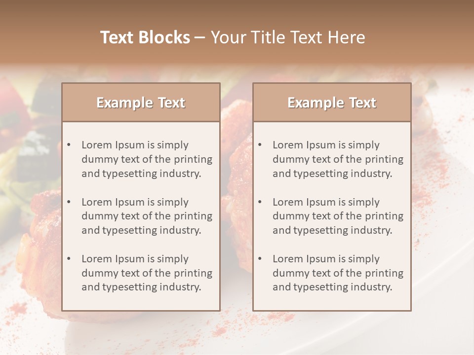 Garnish Fried Plate PowerPoint Template