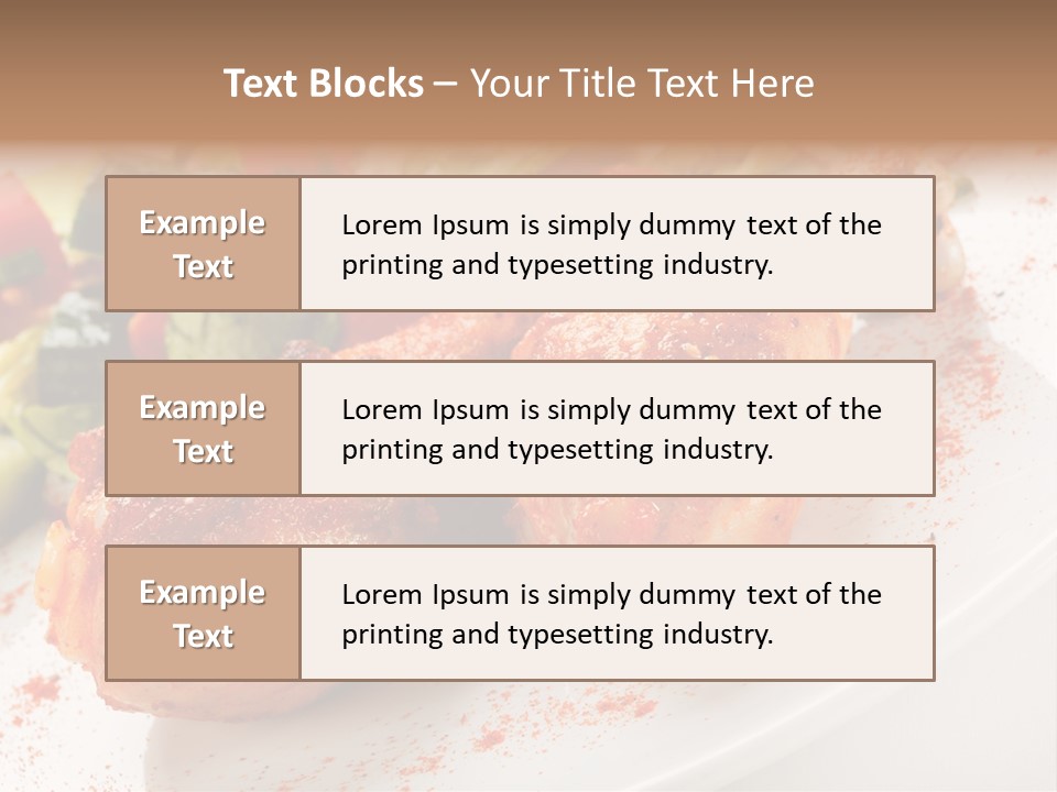 Garnish Fried Plate PowerPoint Template