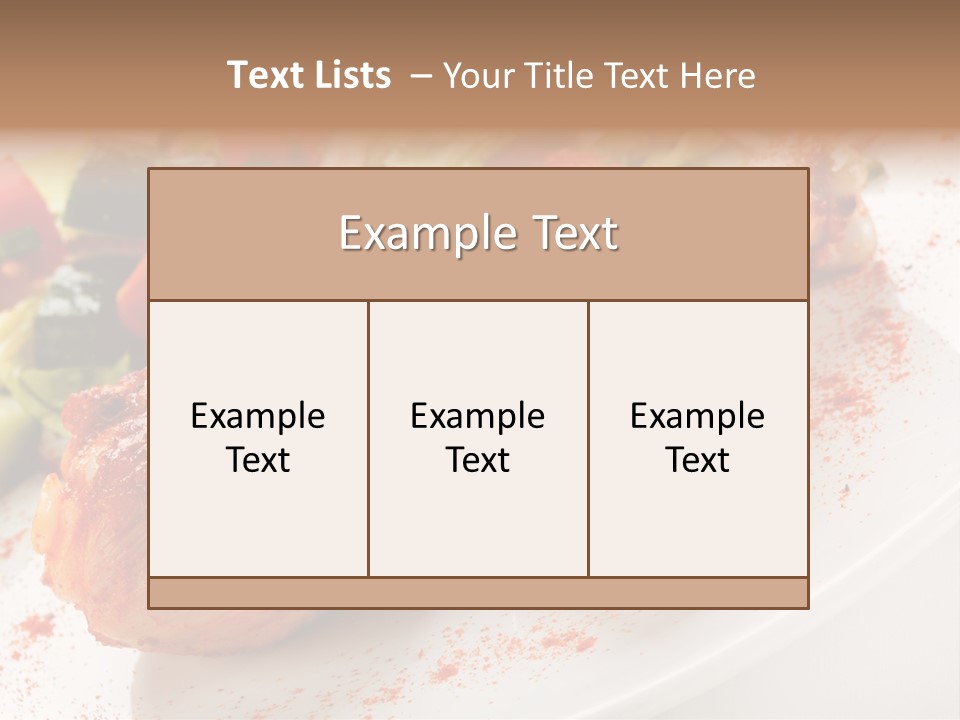 Garnish Fried Plate PowerPoint Template