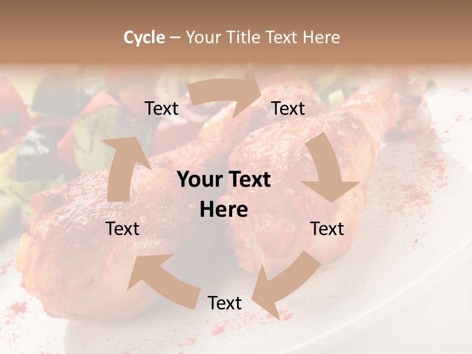 Garnish Fried Plate PowerPoint Template