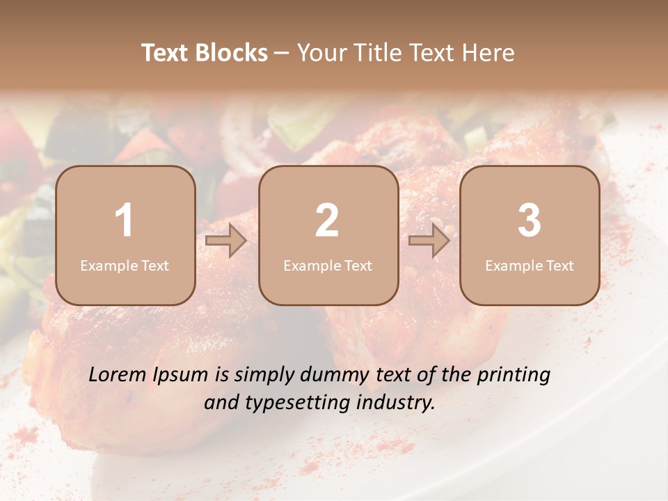 Garnish Fried Plate PowerPoint Template