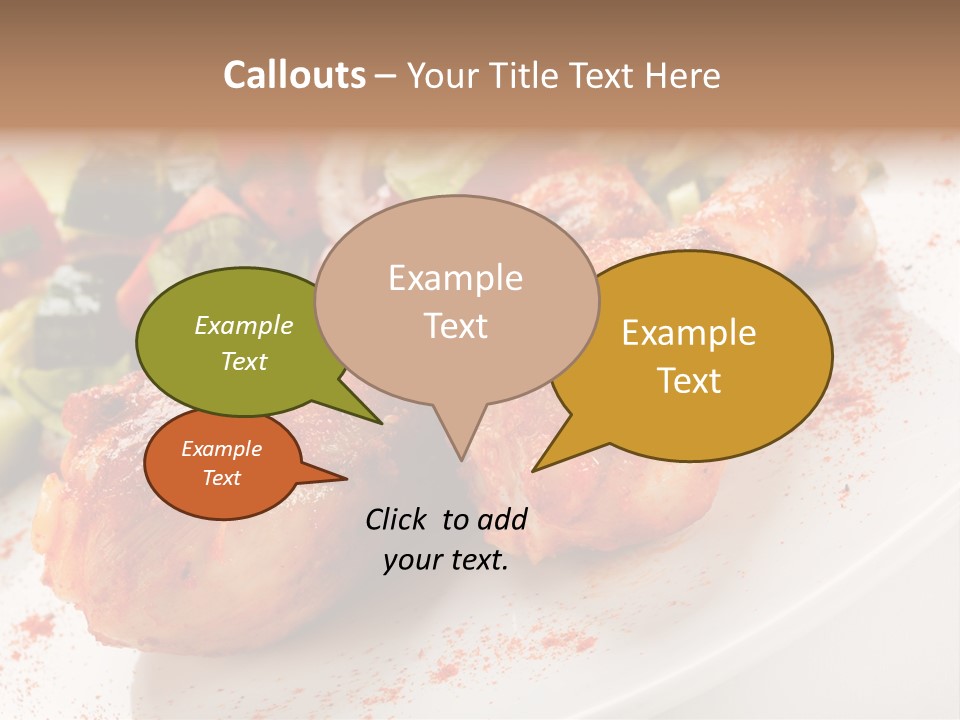 Garnish Fried Plate PowerPoint Template