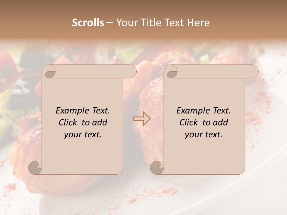 Garnish Fried Plate PowerPoint Template