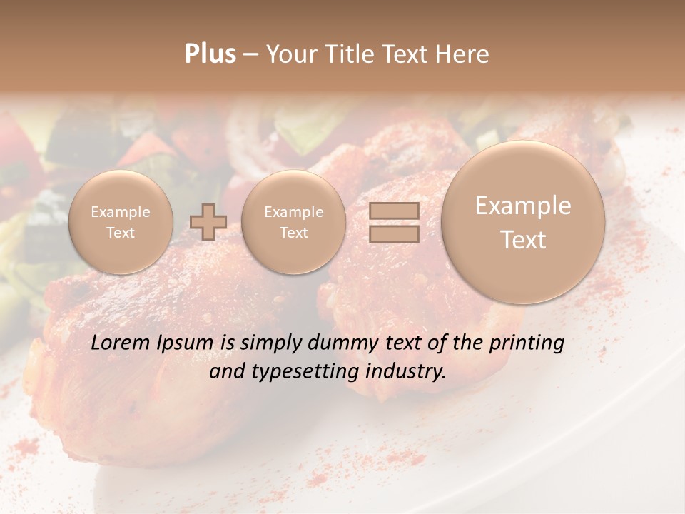 Garnish Fried Plate PowerPoint Template