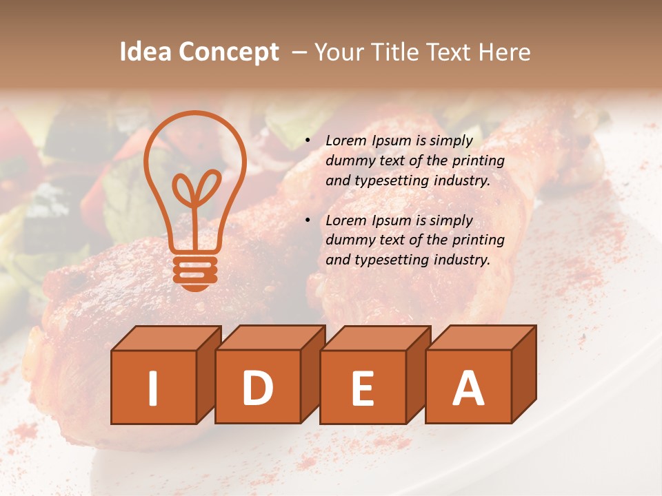 Garnish Fried Plate PowerPoint Template