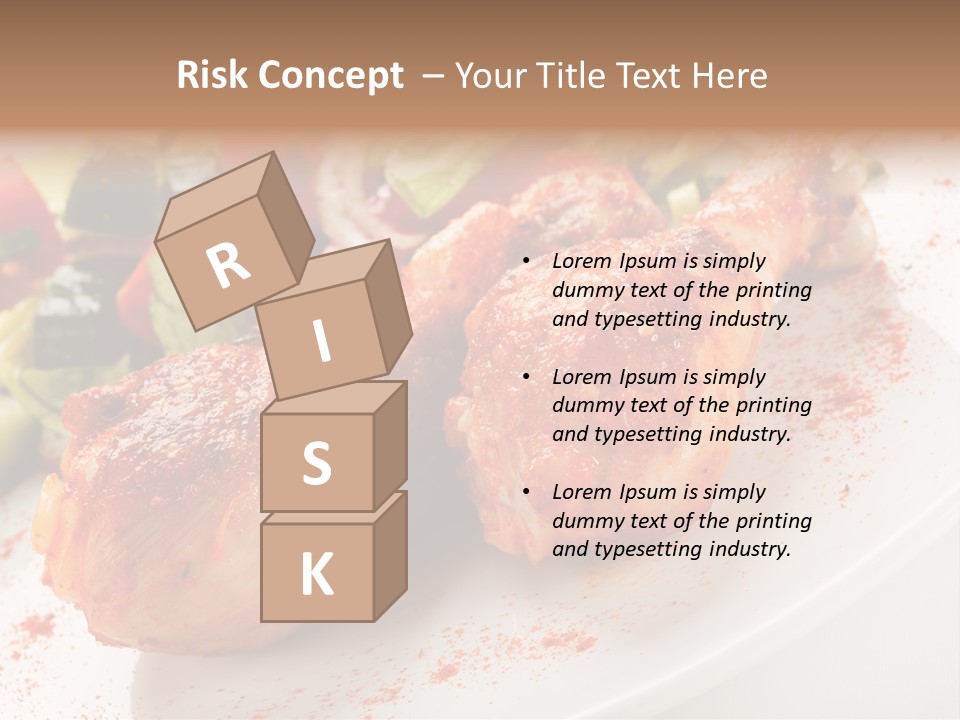 Garnish Fried Plate PowerPoint Template