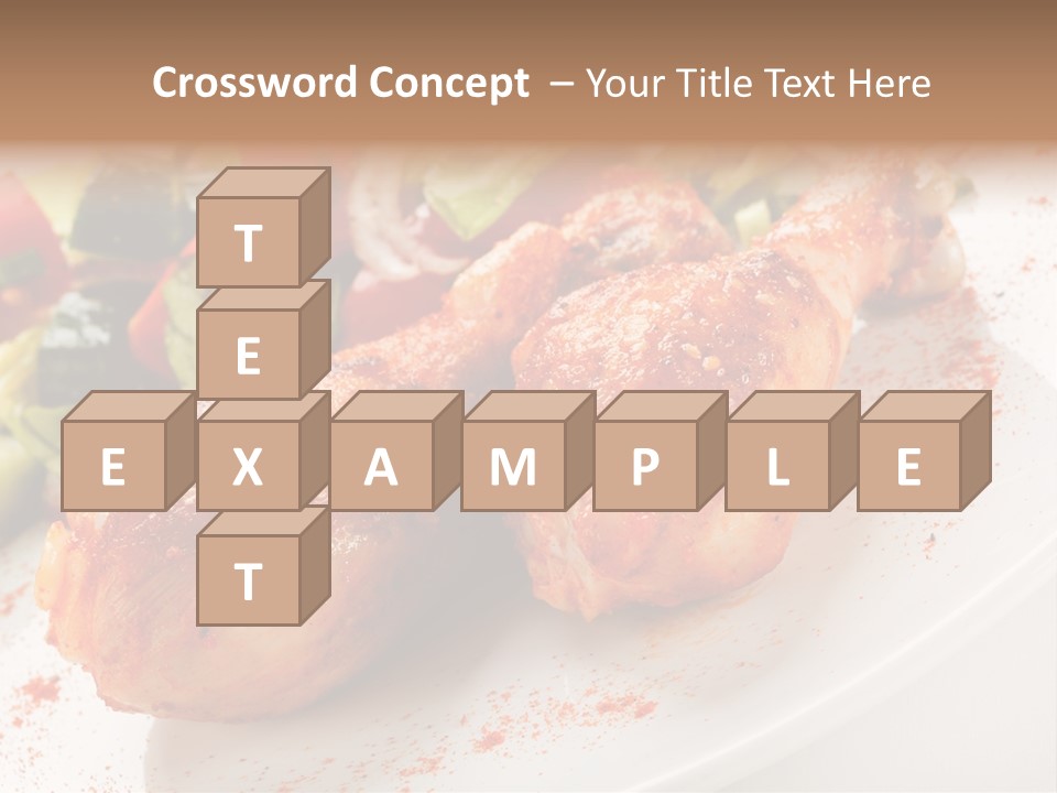 Garnish Fried Plate PowerPoint Template