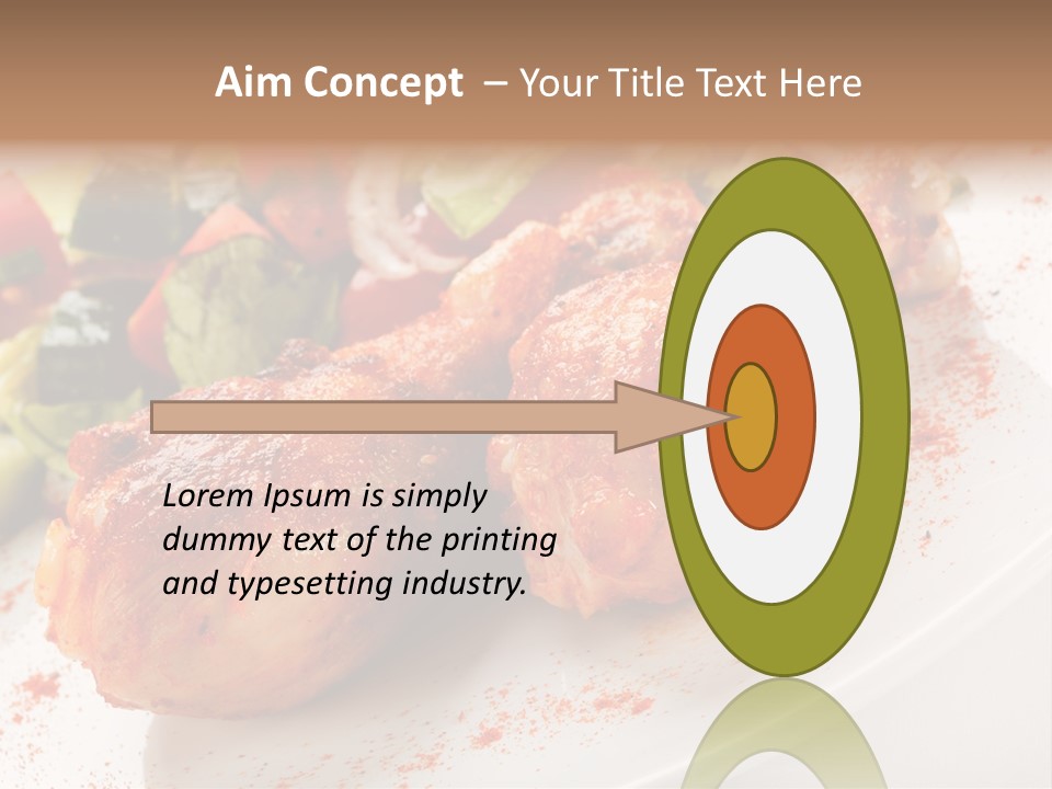 Garnish Fried Plate PowerPoint Template