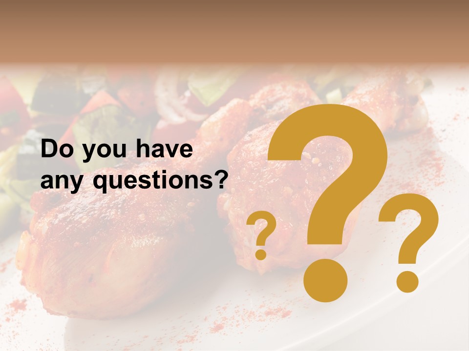 Garnish Fried Plate PowerPoint Template