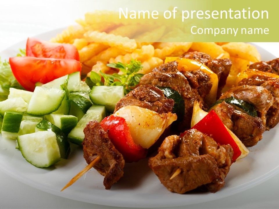 Dinner Meat Chicken PowerPoint Template