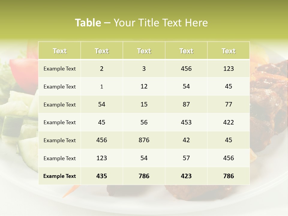 Dinner Meat Chicken PowerPoint Template