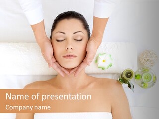 Body Pamper Neck PowerPoint Template