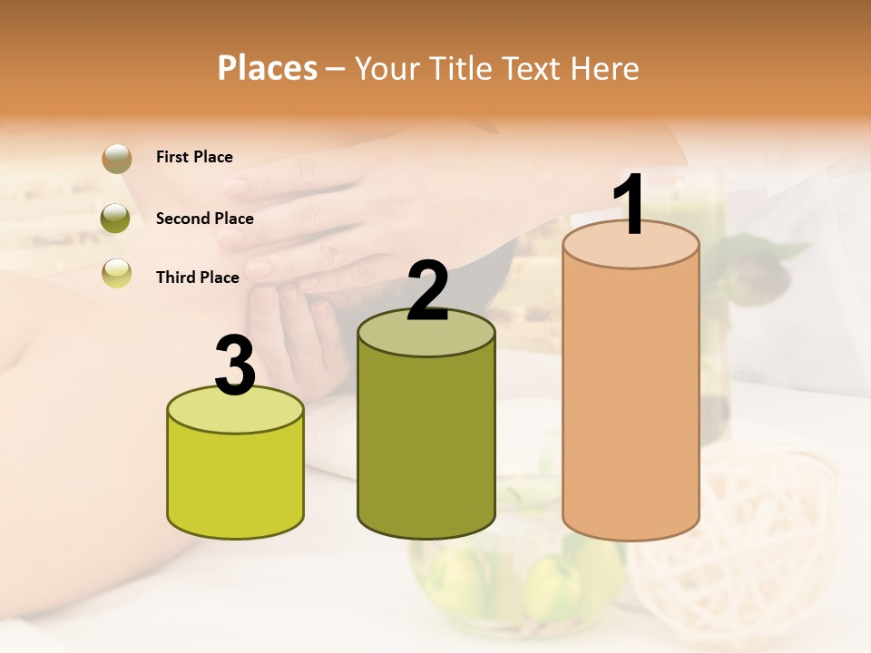 Relaxing Green Woman PowerPoint Template