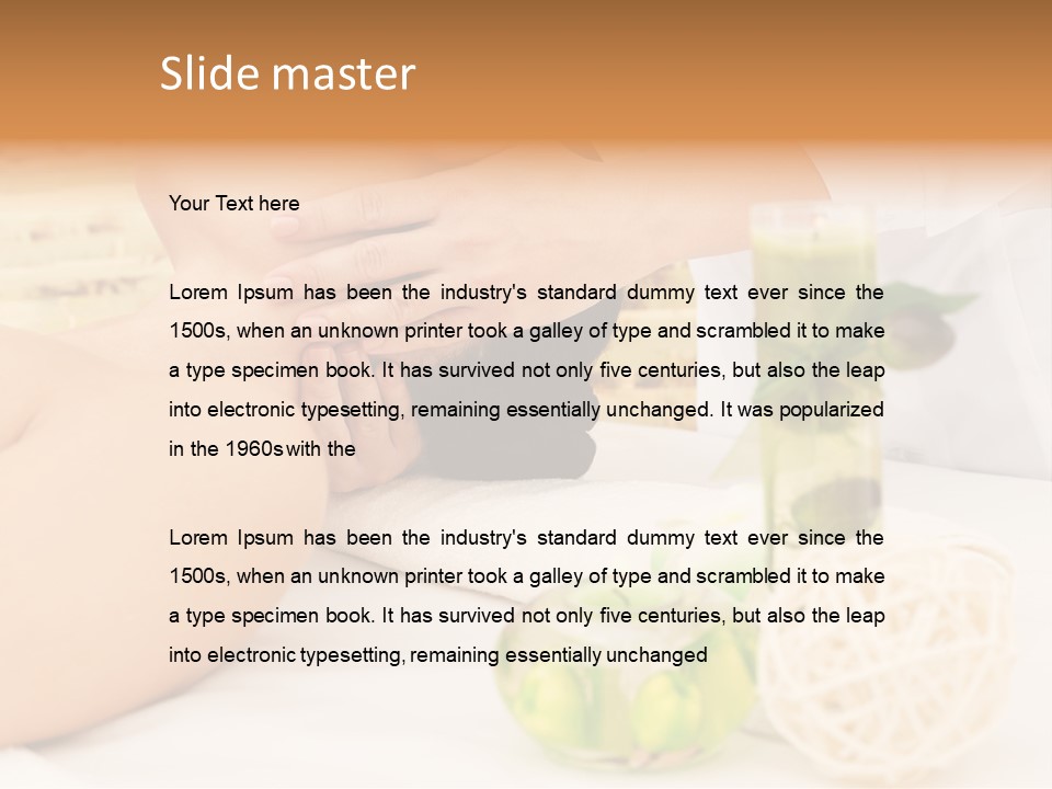 Relaxing Green Woman PowerPoint Template