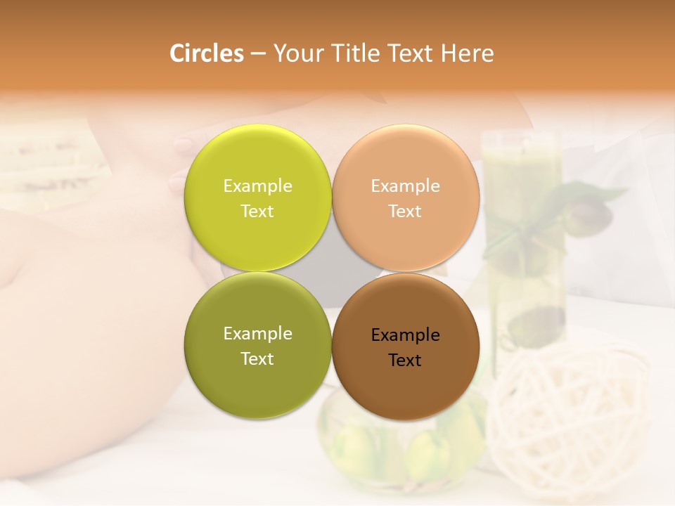 Relaxing Green Woman PowerPoint Template