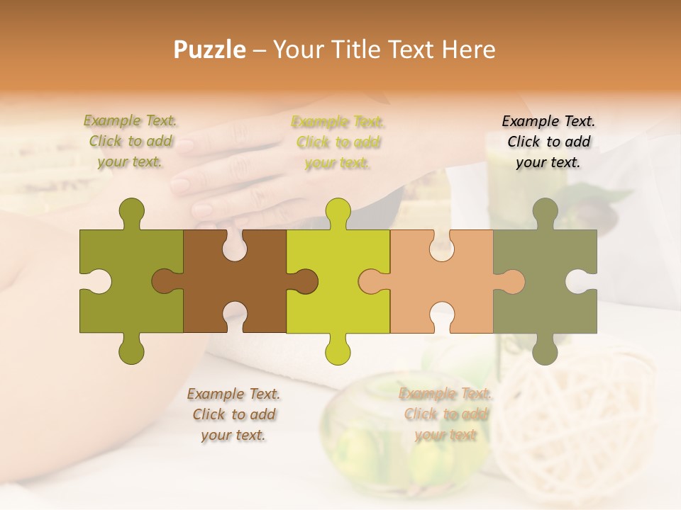 Relaxing Green Woman PowerPoint Template