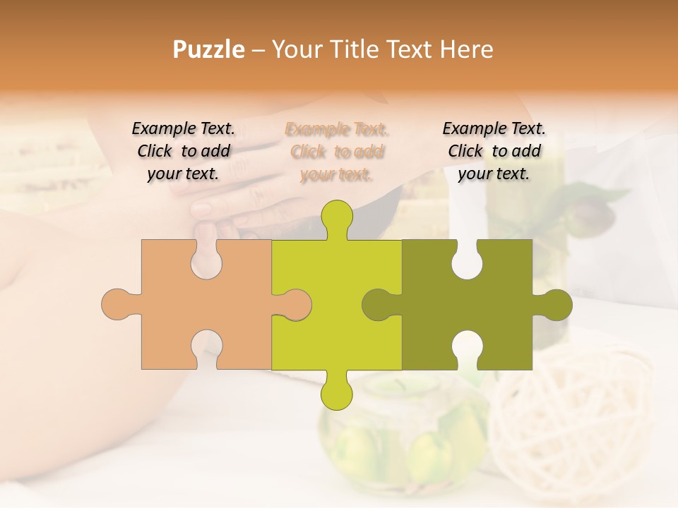 Relaxing Green Woman PowerPoint Template