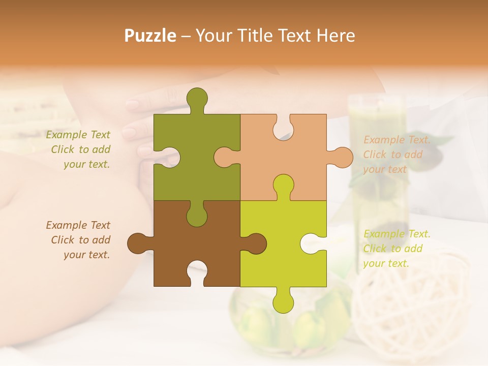 Relaxing Green Woman PowerPoint Template