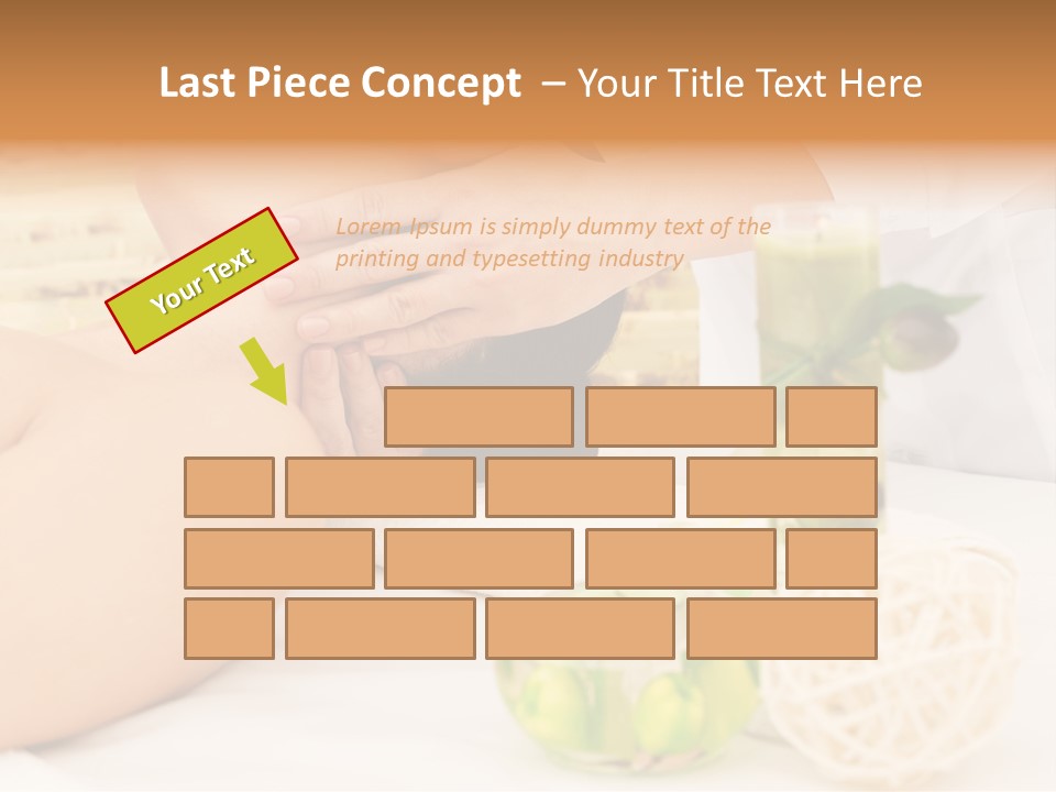 Relaxing Green Woman PowerPoint Template