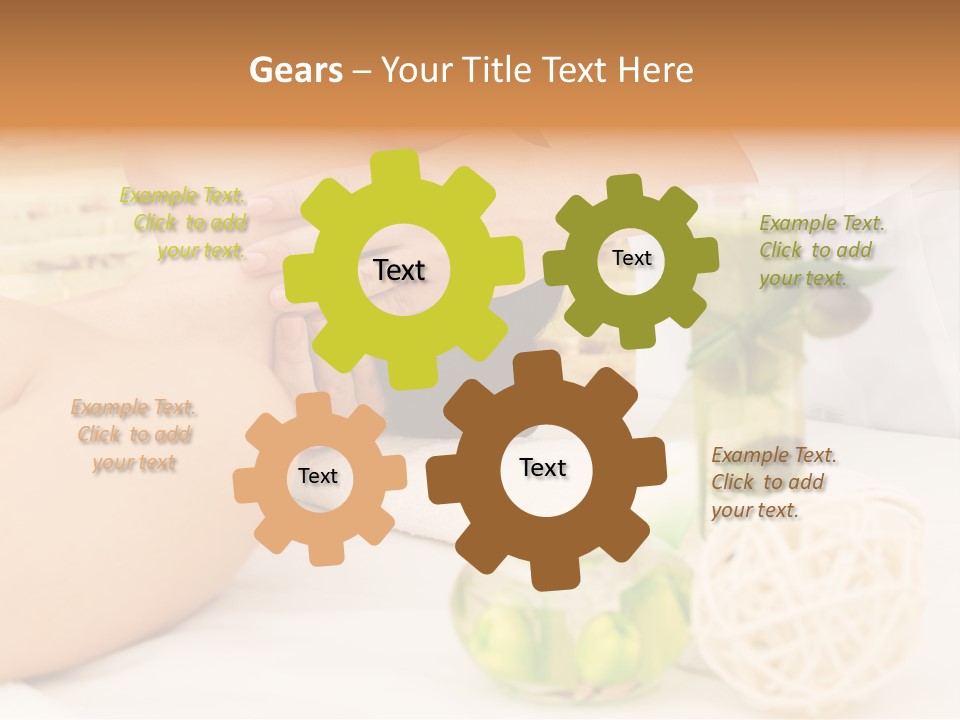 Relaxing Green Woman PowerPoint Template