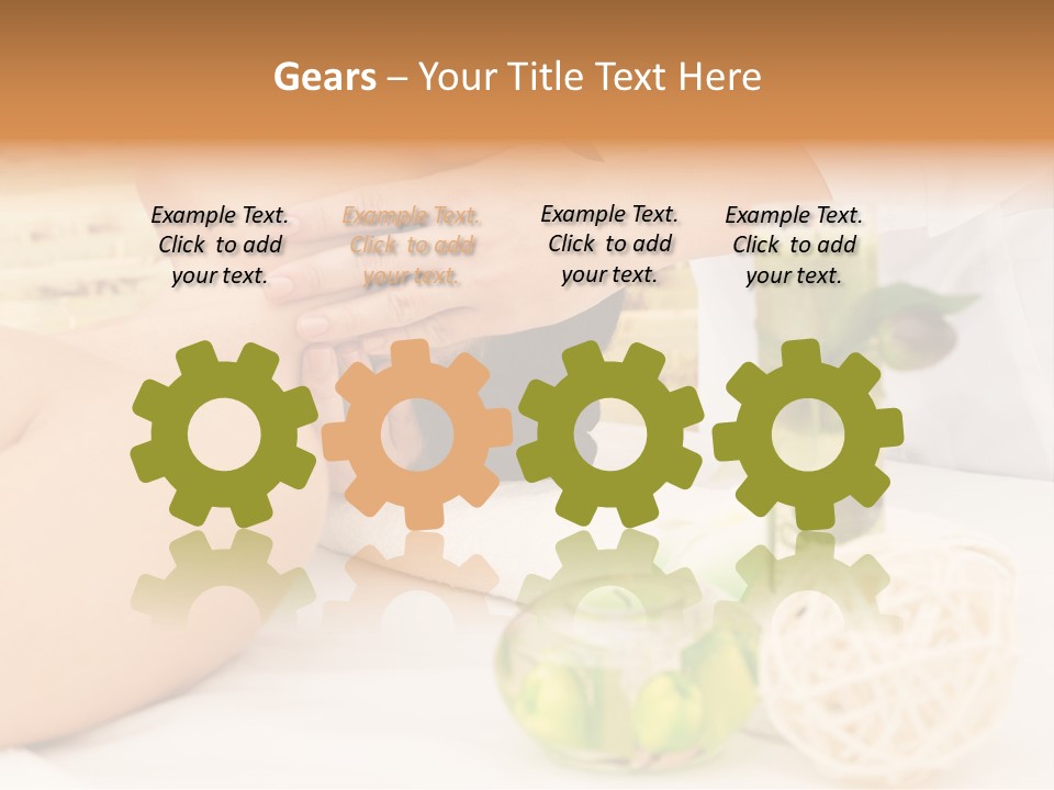 Relaxing Green Woman PowerPoint Template