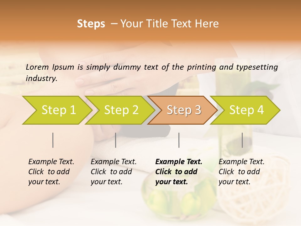 Relaxing Green Woman PowerPoint Template
