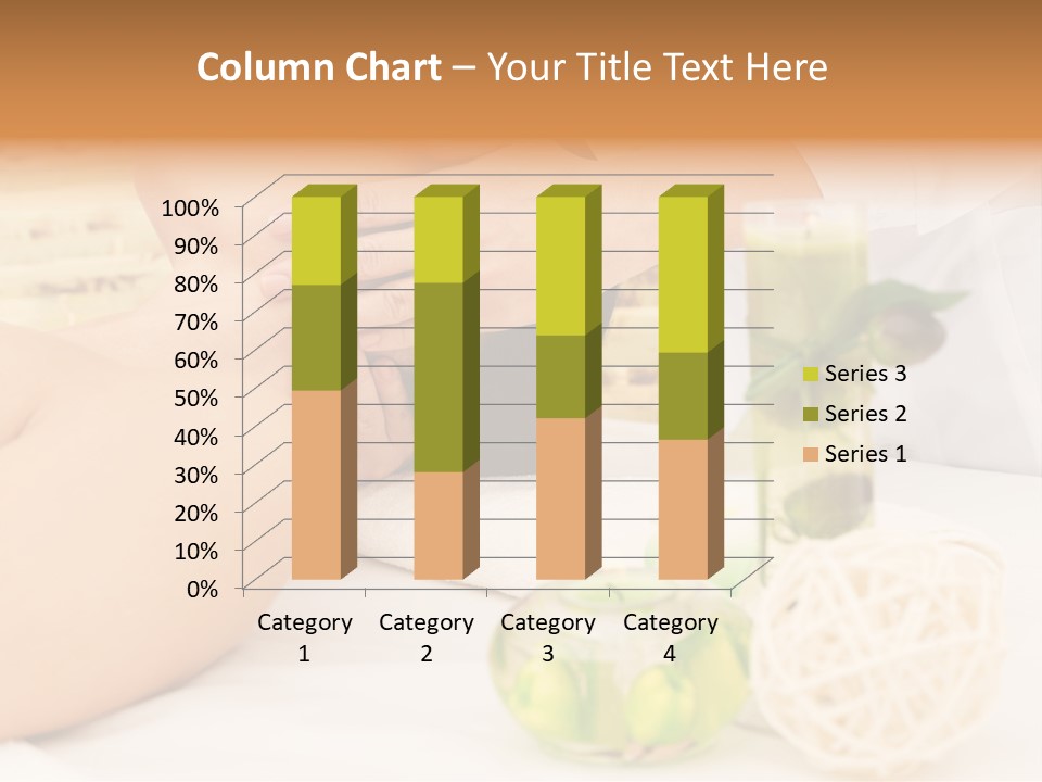 Relaxing Green Woman PowerPoint Template