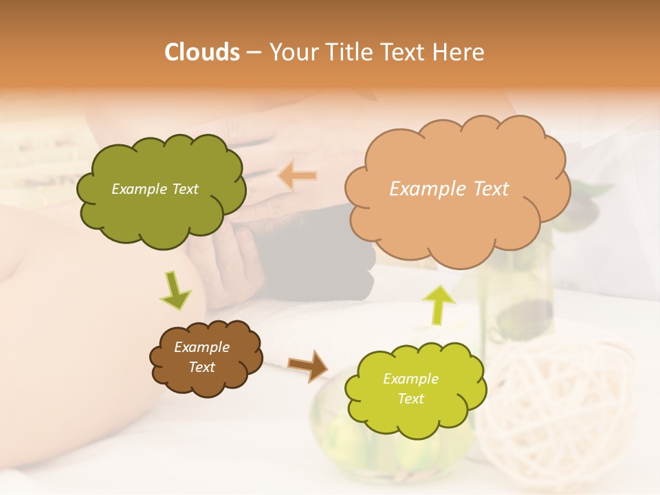 Relaxing Green Woman PowerPoint Template