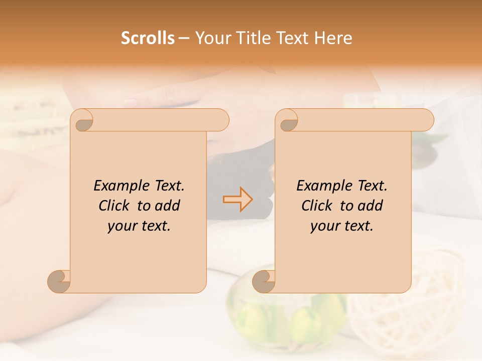 Relaxing Green Woman PowerPoint Template
