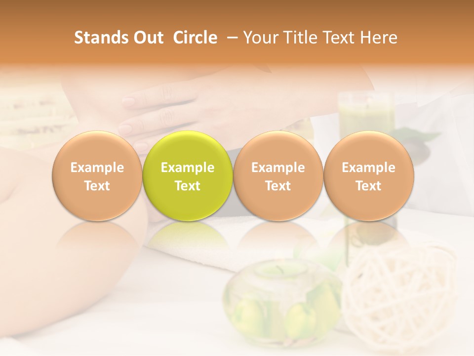 Relaxing Green Woman PowerPoint Template