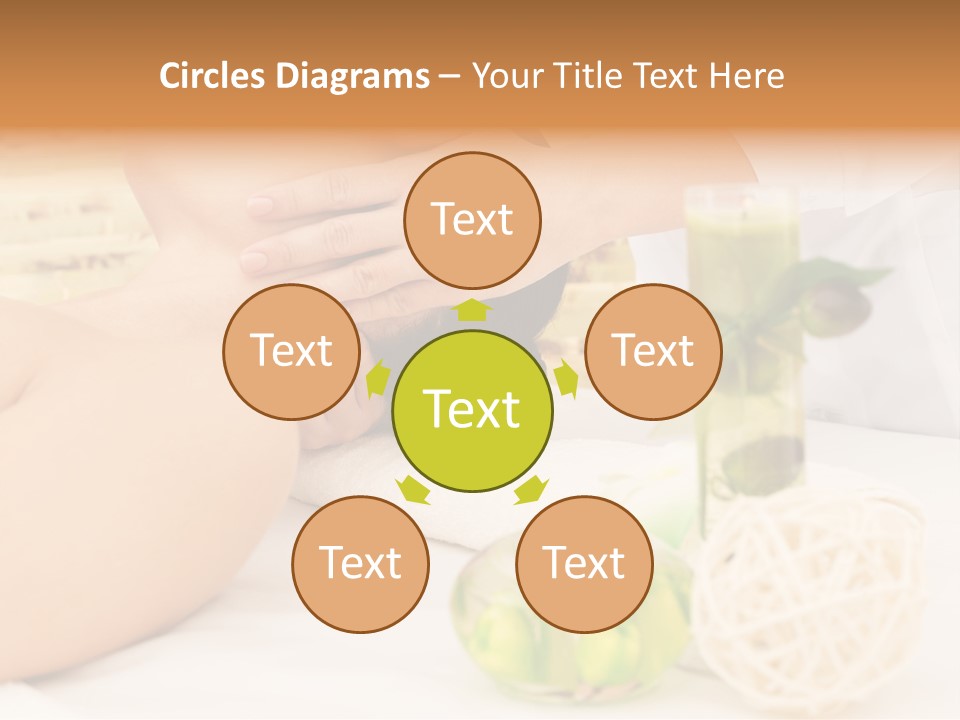 Relaxing Green Woman PowerPoint Template