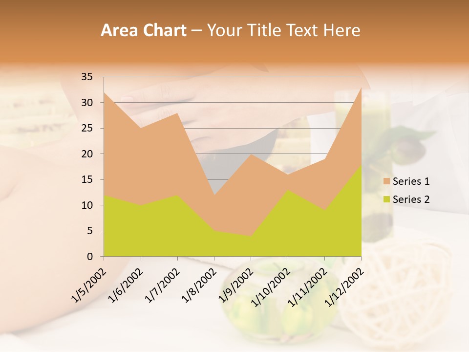 Relaxing Green Woman PowerPoint Template