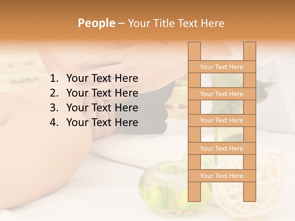 Relaxing Green Woman PowerPoint Template