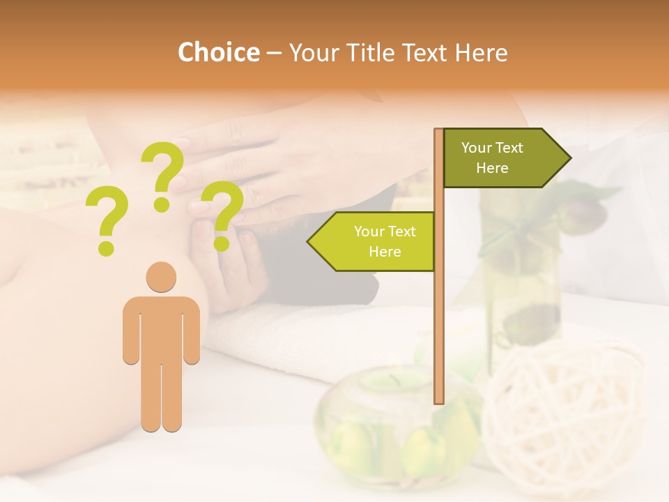 Relaxing Green Woman PowerPoint Template