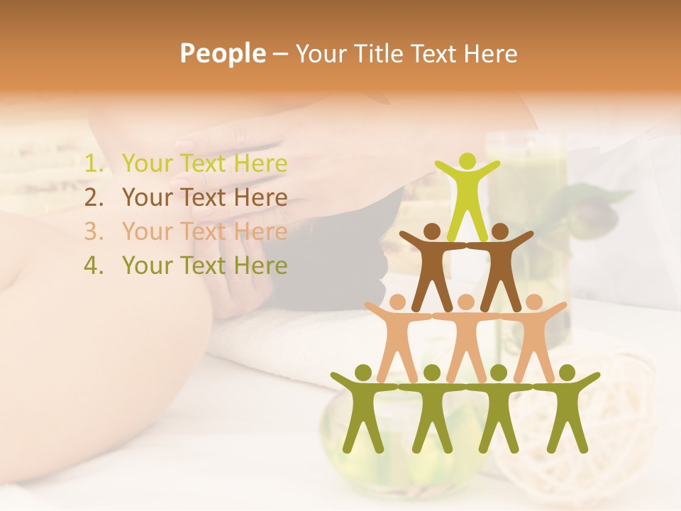 Relaxing Green Woman PowerPoint Template