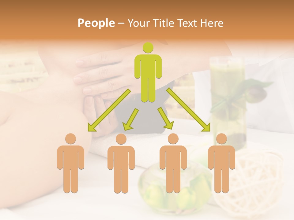 Relaxing Green Woman PowerPoint Template