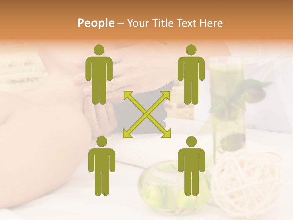 Relaxing Green Woman PowerPoint Template