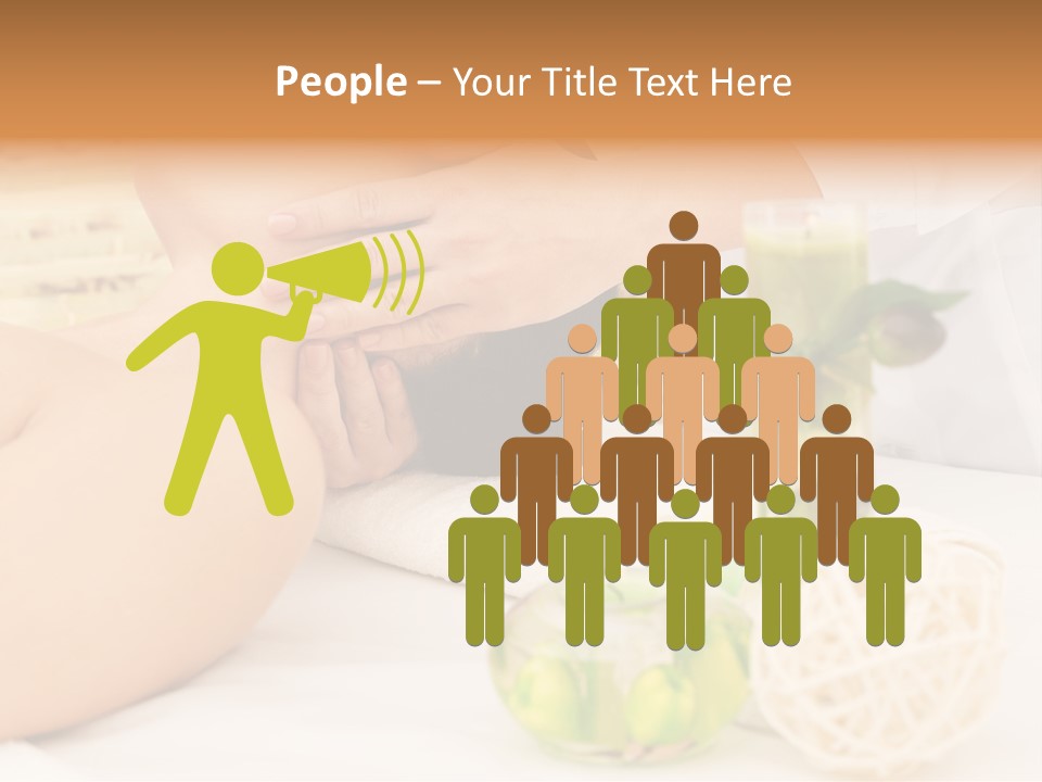 Relaxing Green Woman PowerPoint Template