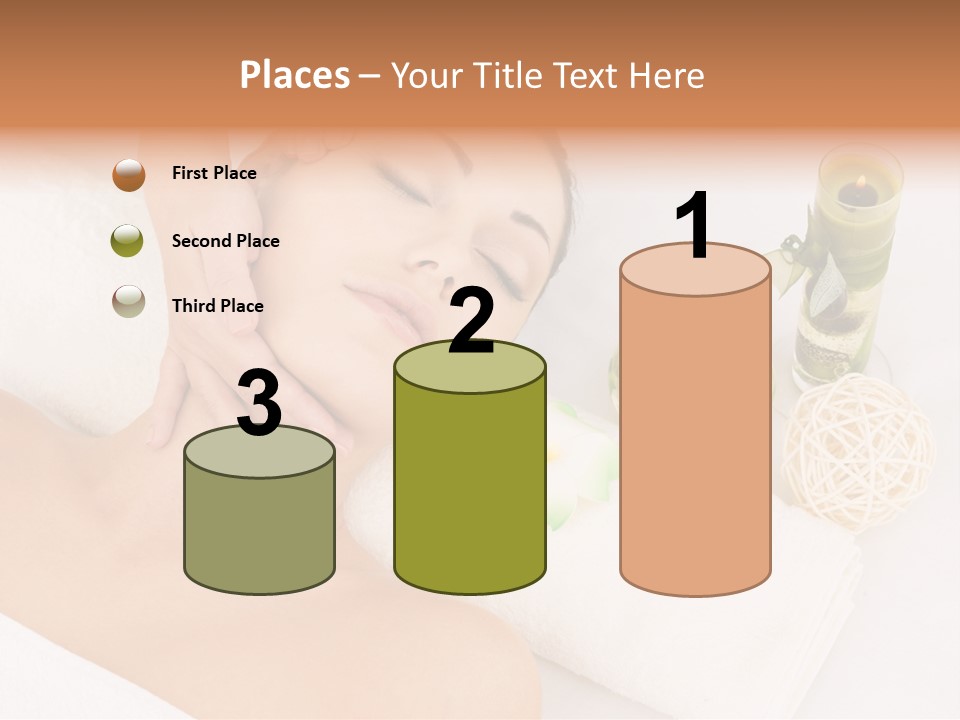 Pamper Woman Spa Candle PowerPoint Template