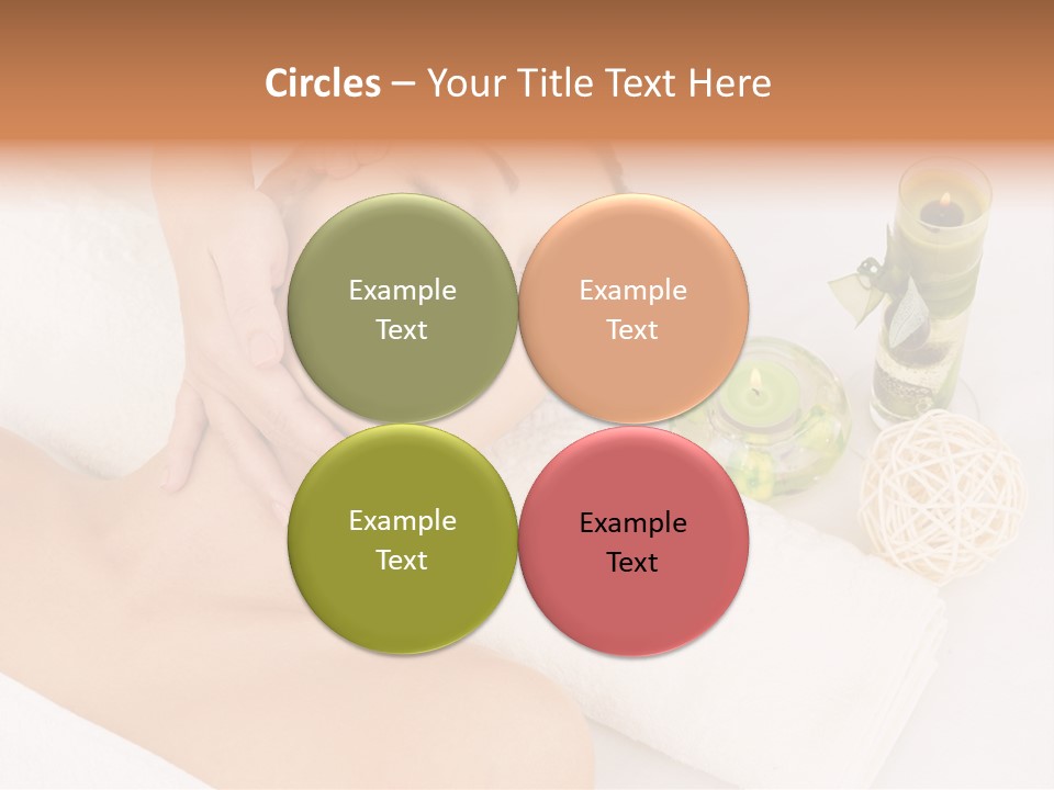 Pamper Woman Spa Candle PowerPoint Template