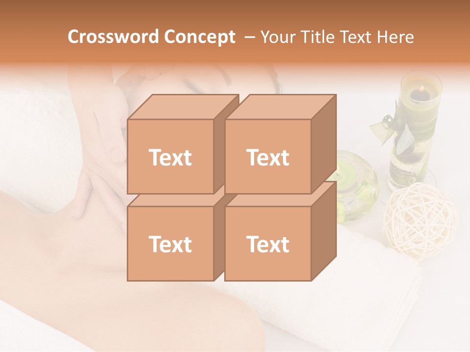 Pamper Woman Spa Candle PowerPoint Template