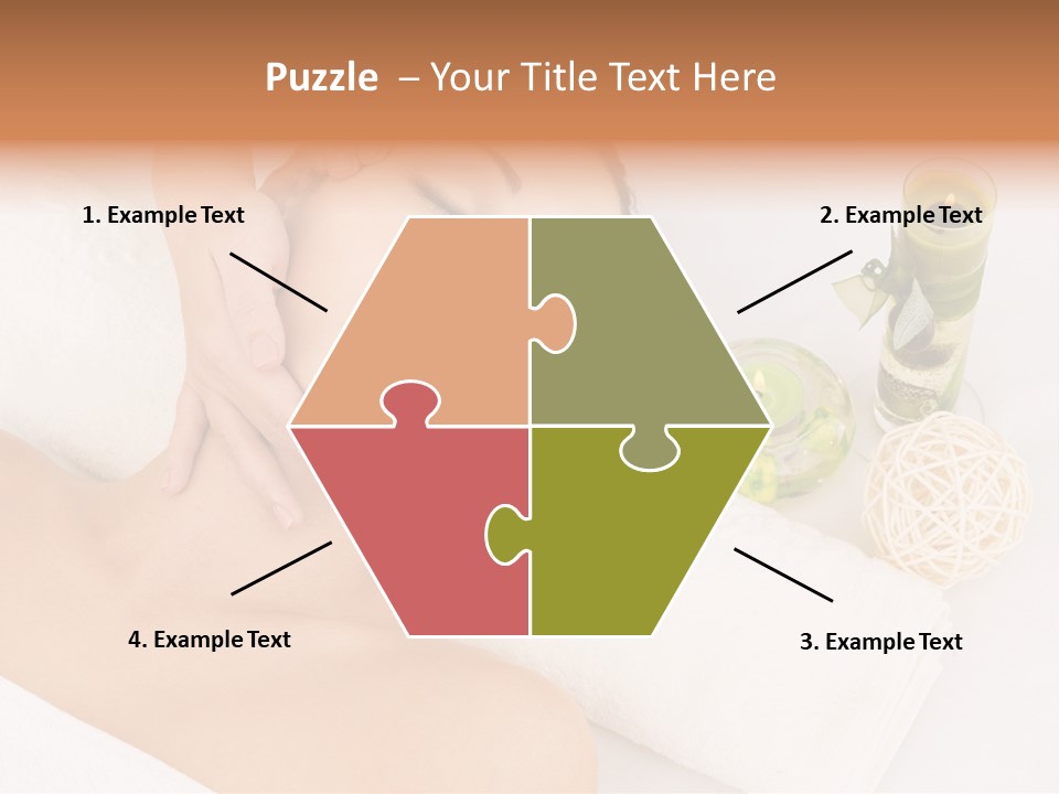 Pamper Woman Spa Candle PowerPoint Template