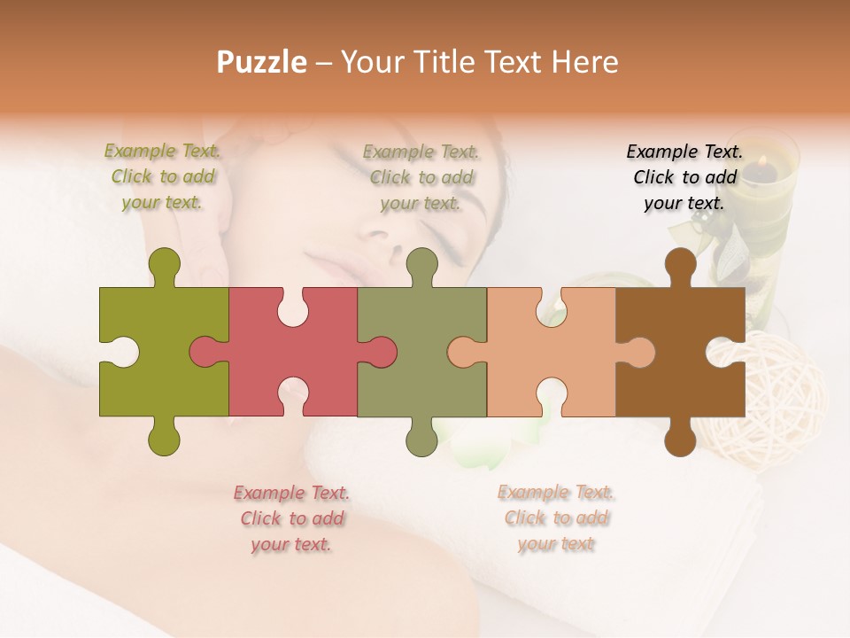 Pamper Woman Spa Candle PowerPoint Template