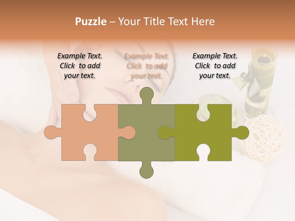 Pamper Woman Spa Candle PowerPoint Template