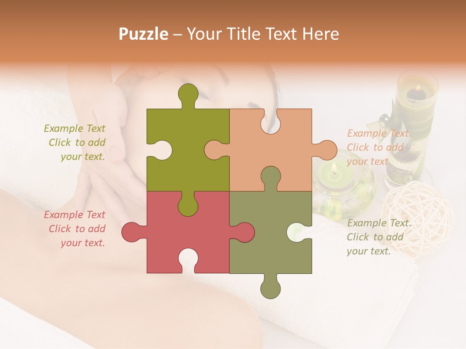 Pamper Woman Spa Candle PowerPoint Template