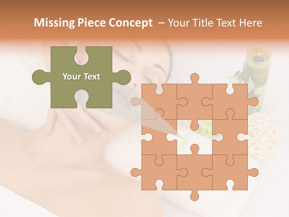 Pamper Woman Spa Candle PowerPoint Template