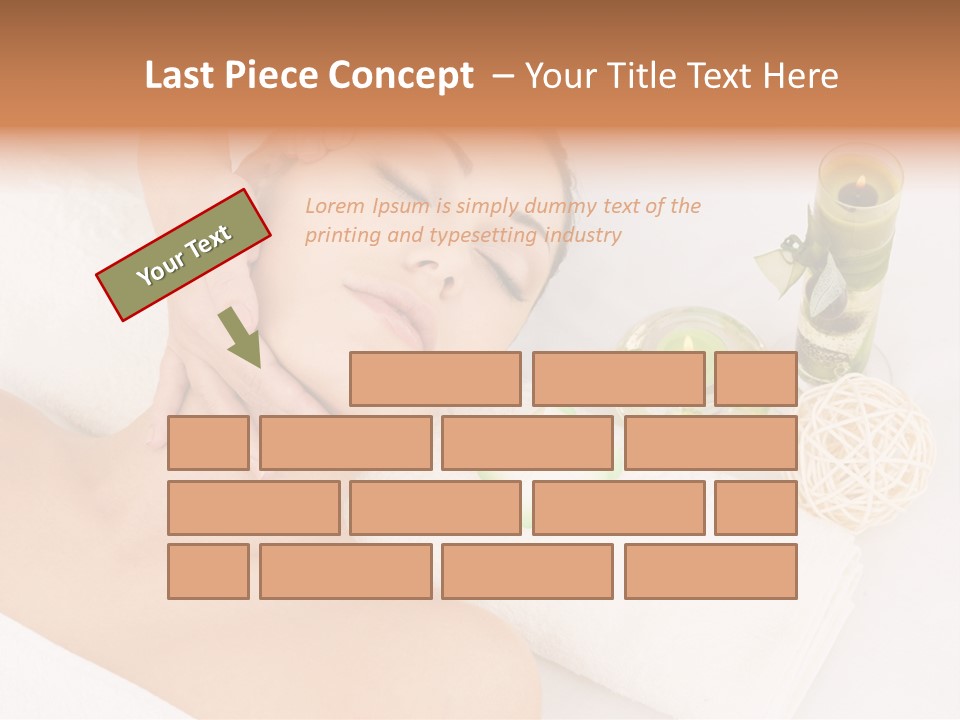 Pamper Woman Spa Candle PowerPoint Template